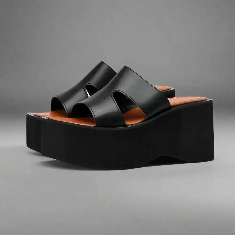 Y2K Super High Wedge Sandals with 5-7cm Platform Height