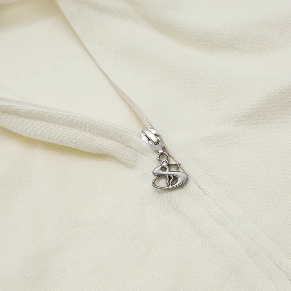 Yardsale Woven Phantasy Full-Zip Knit Cream