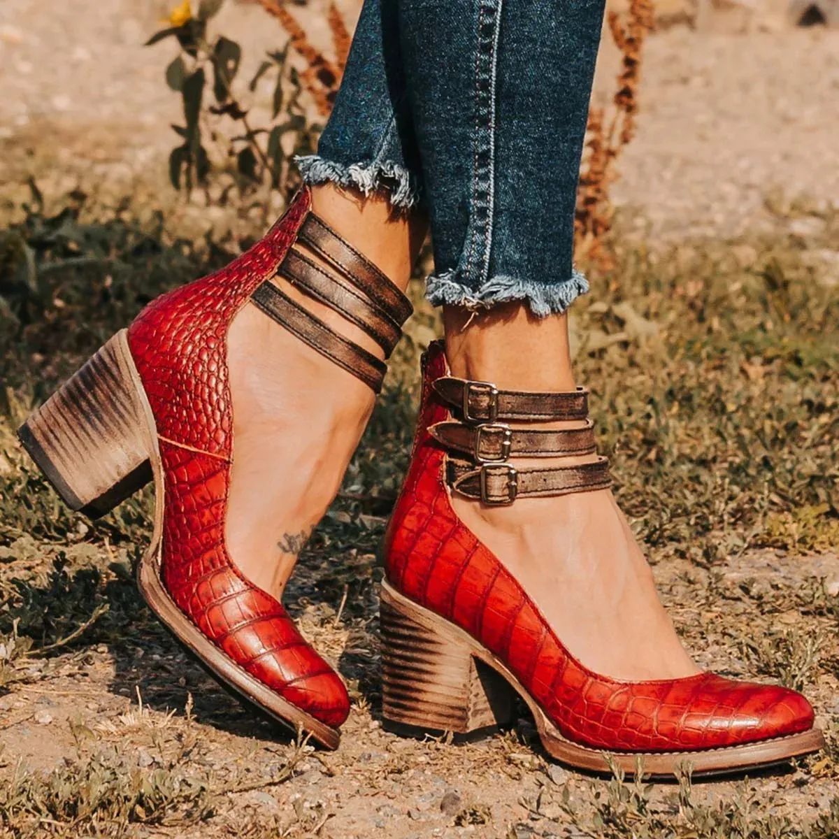 Zamira™ | Vintage Strap Heels
